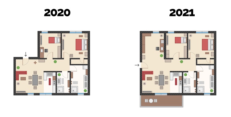 La planimetria della casa dei sogni del 2021