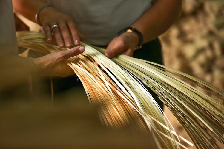 Cesta per il bucato in bambù